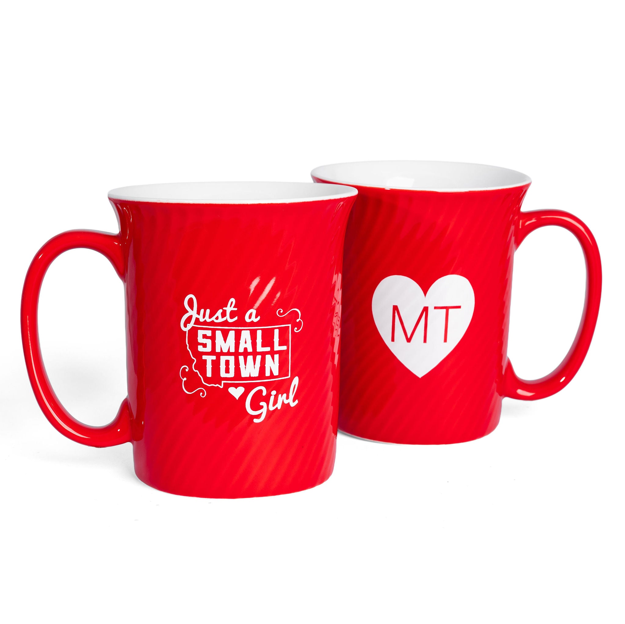 Small Town Girl Ripple Mug in Red
