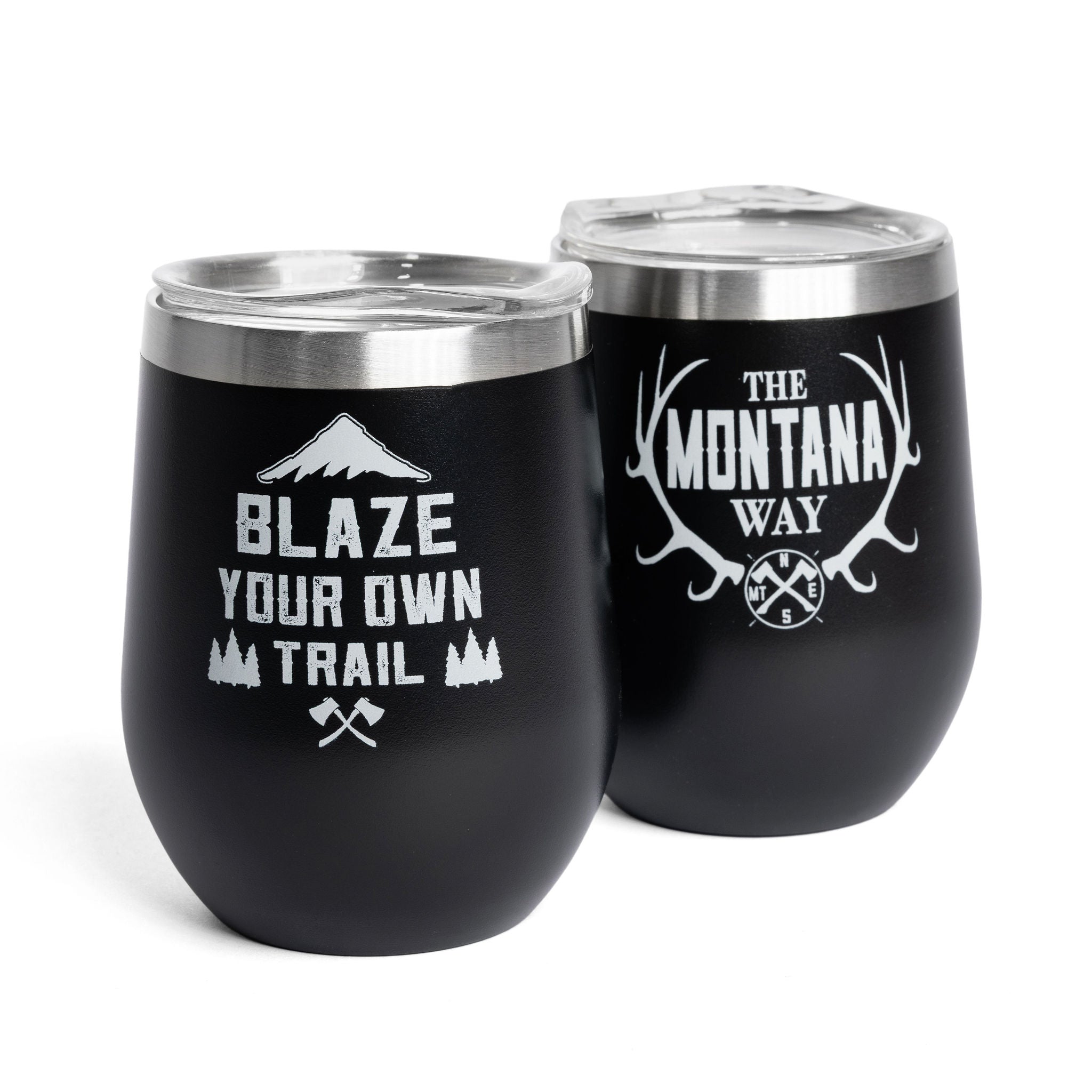 The Logo Wine Tumbler in Black